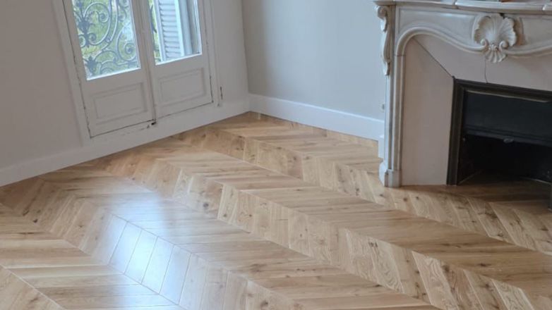 Pose d’un parquet en point de Hongrie à Marseille